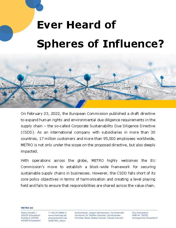 METRO Position Paper Corporate Sustainability Due Diligence Directive 