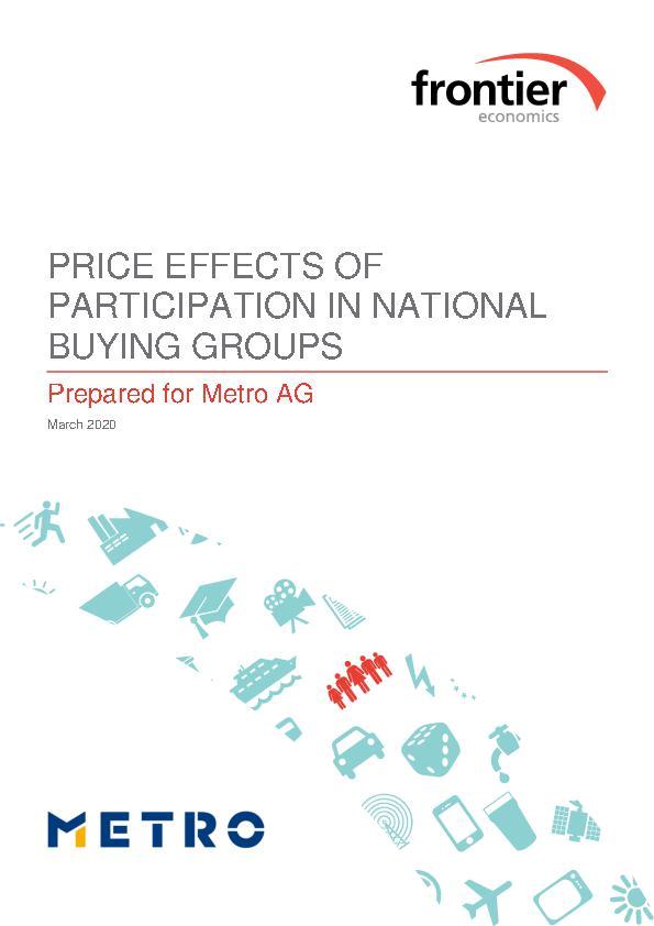 Frontier Study - Price effects of buying groups