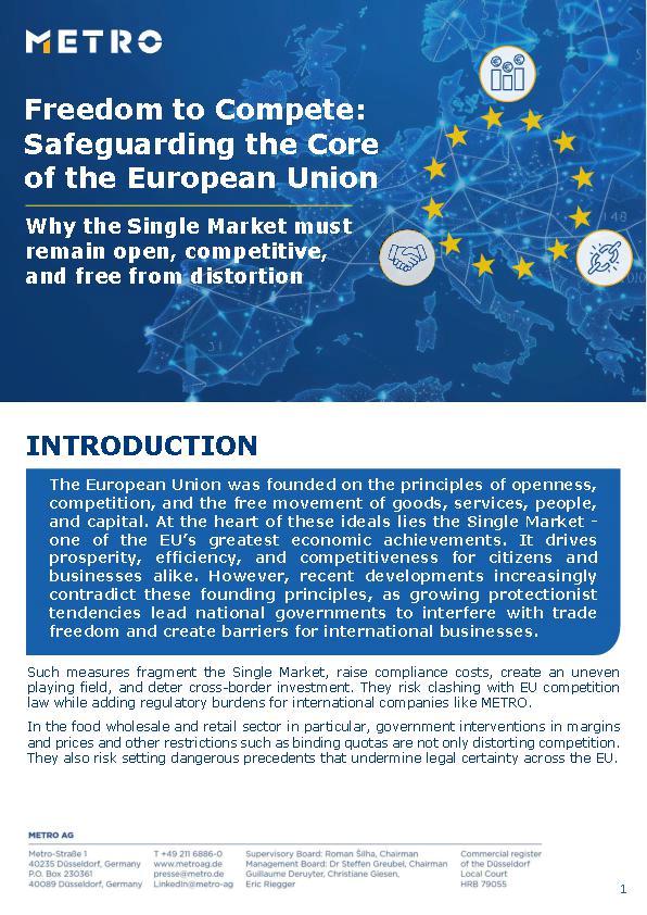 Safeguarding the EU Single Market: Defending Open and Fair Competition